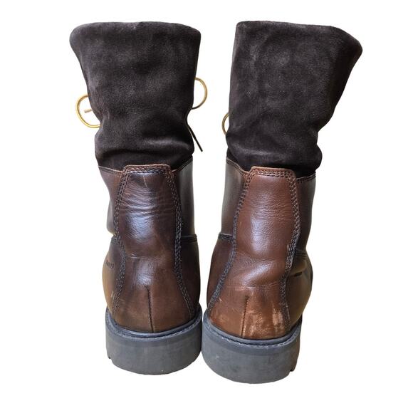 Aldo Chagan Mens Combat Boots Waterproof Sherpa Lined Brown Leather Suede sz 9 main image 5